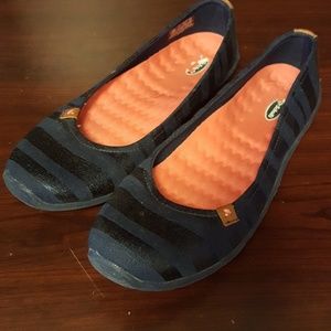 Dr scholls navy blue slip on flats size 9